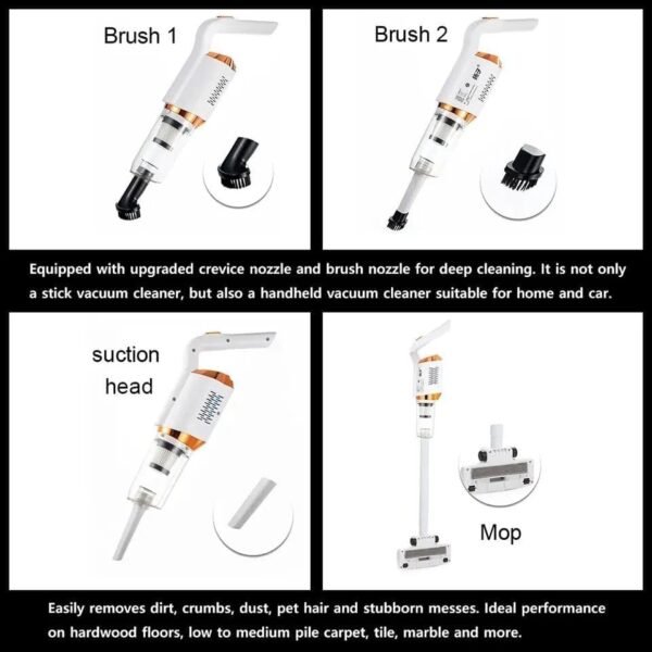 3-in-1 Vacuum Cleaner – Stick, Handheld & Mop - Image 4